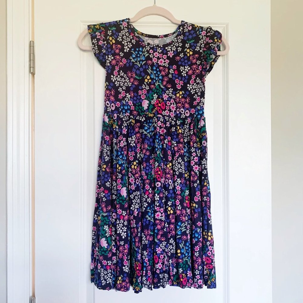 Posh Peanut Endra Ruffle Capsleeve Basic Twirl Girl Dress 10 Years